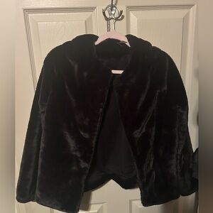 H&M Black Faux Fur Coat